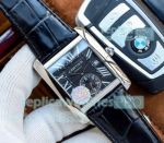 Swiss Cartier Tanks Stainless Steel Black Dial Watch
